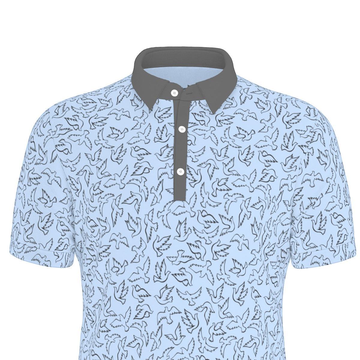 Birdie Time Blue Golf Polo