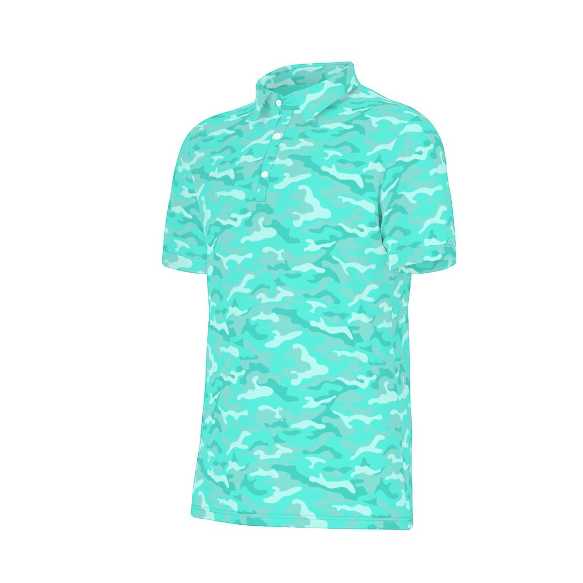 Aqua Camo Golf Polo