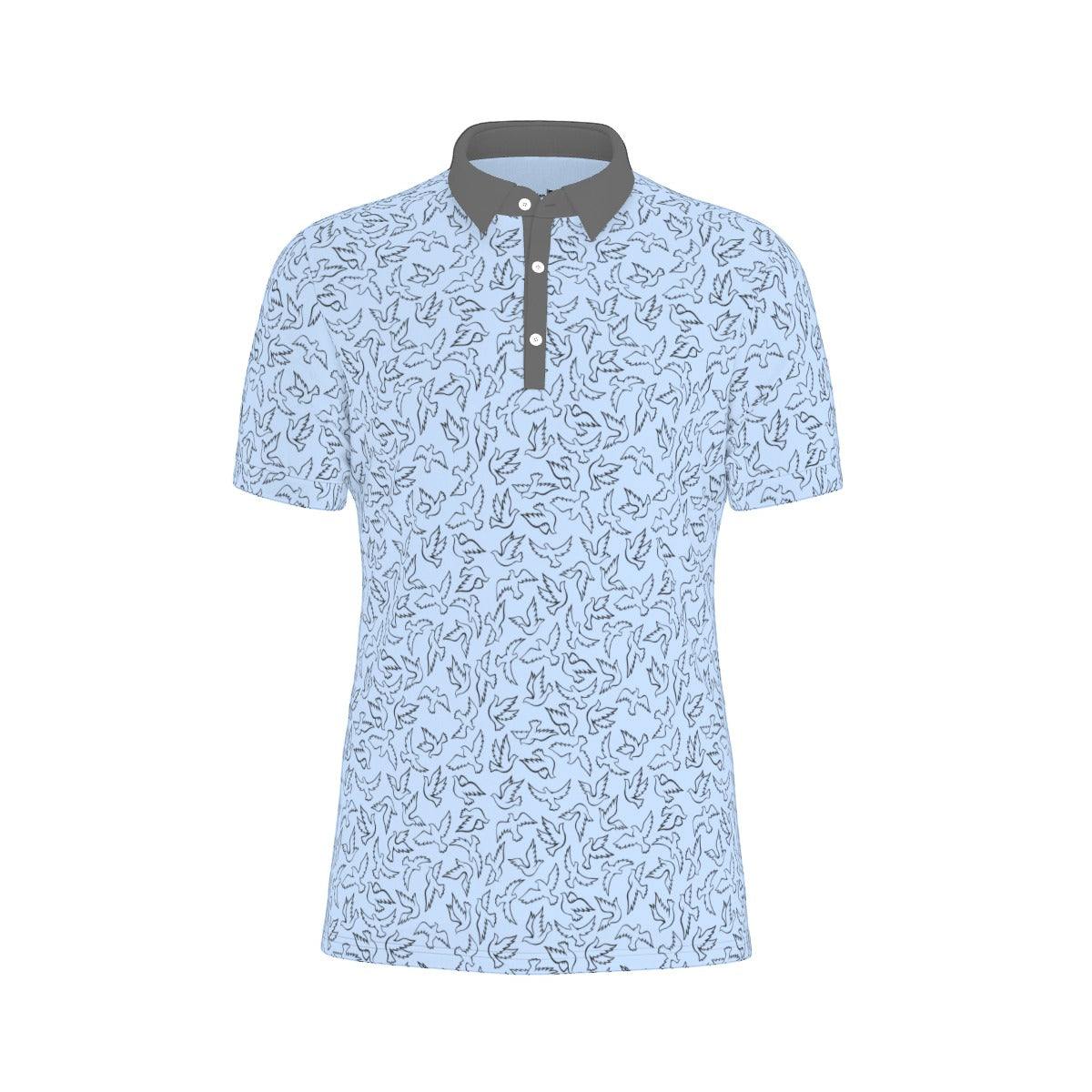 Birdie Time Blue Golf Polo