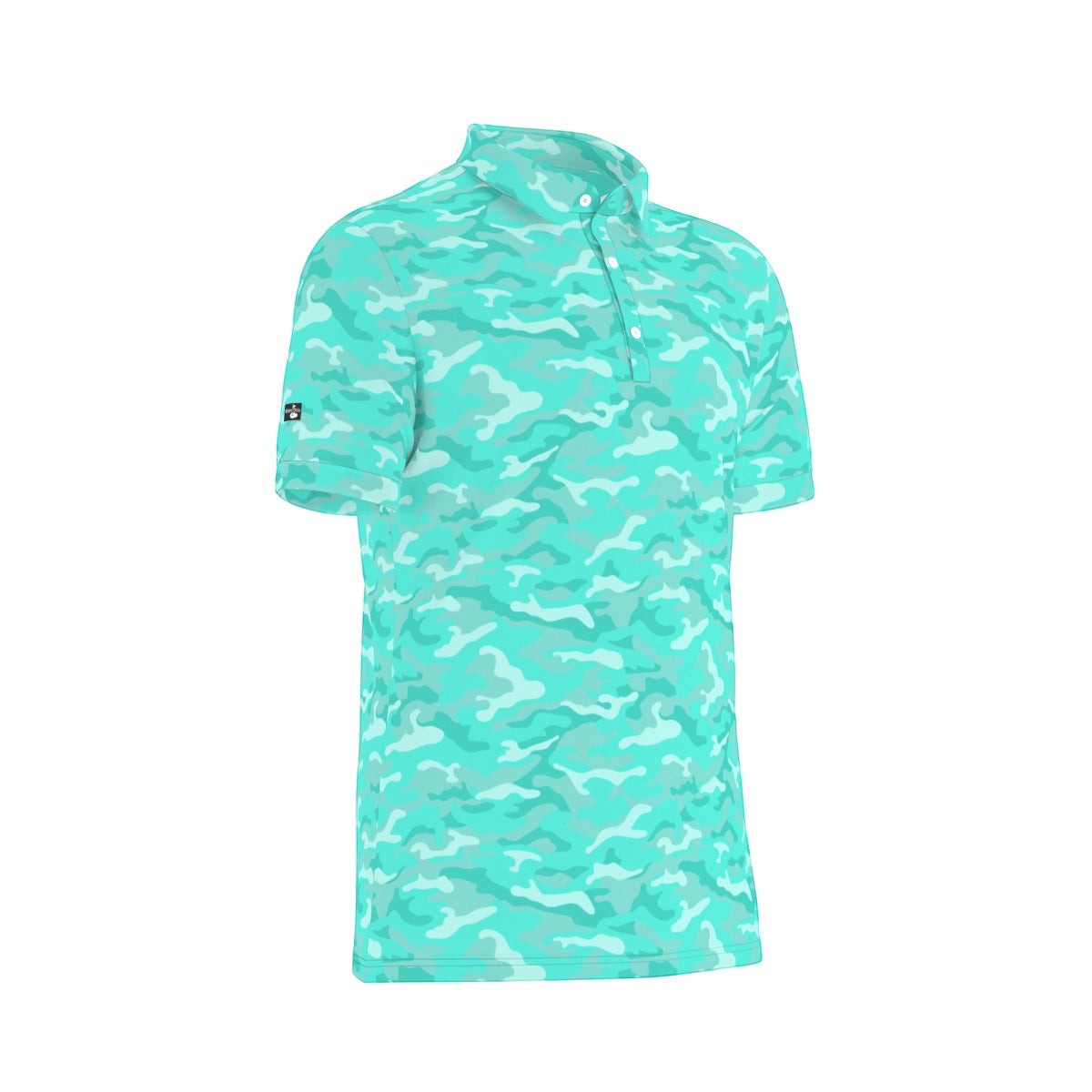 Aqua Camo Golf Polo