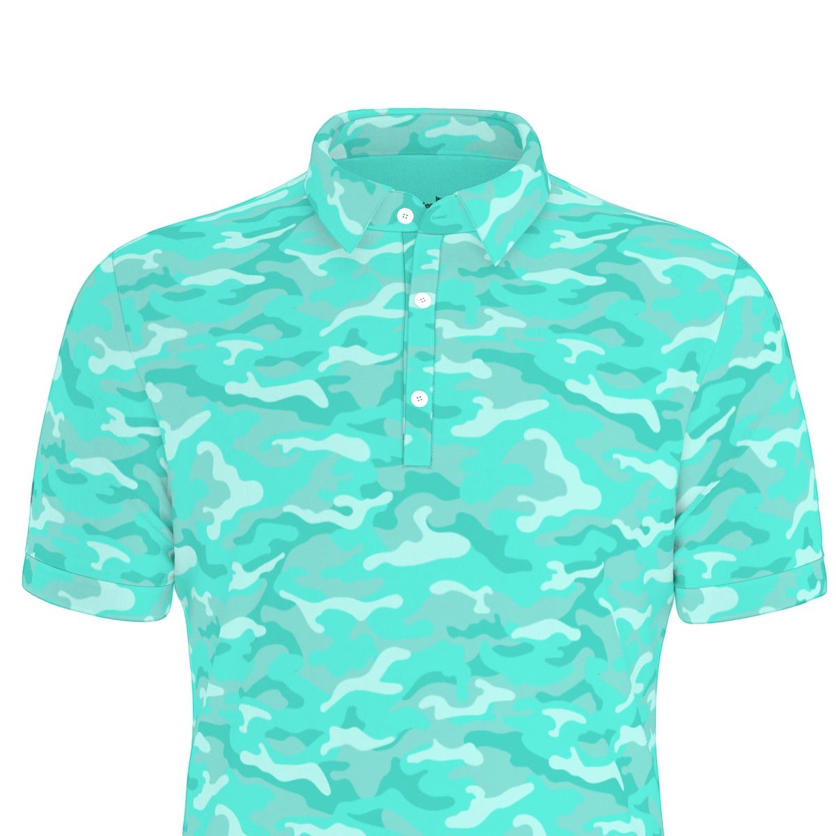 Aqua Camo Golf Polo