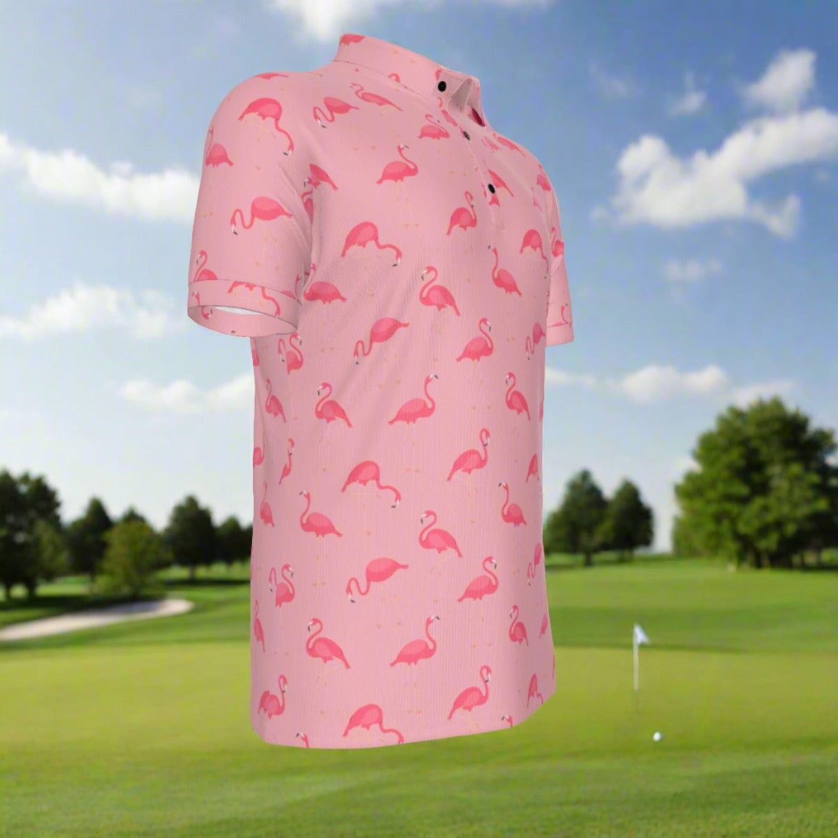 Pink Flamingo Mahler Bros Golf Comfortable Performance Polo Shirt