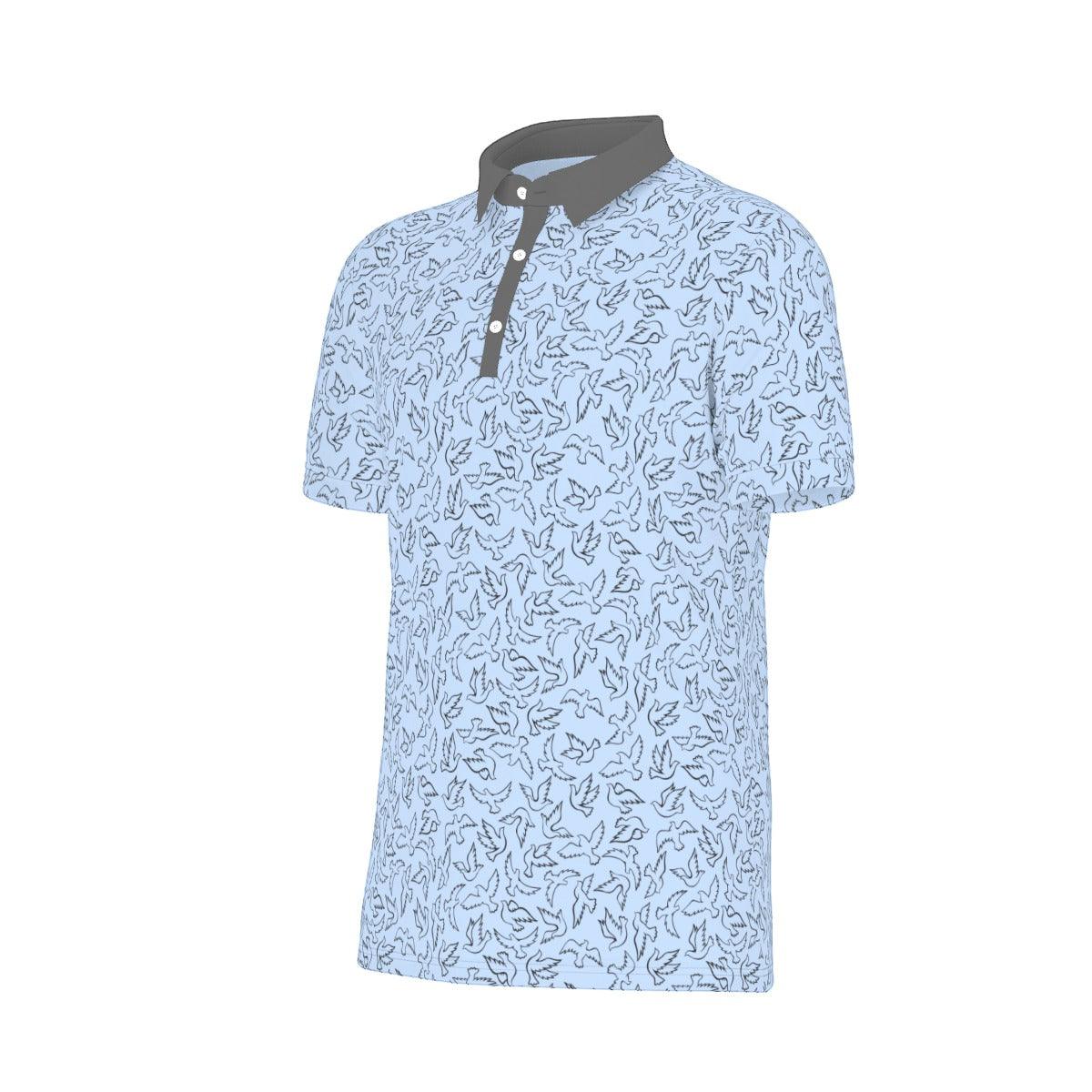 Birdie Time Blue Golf Polo