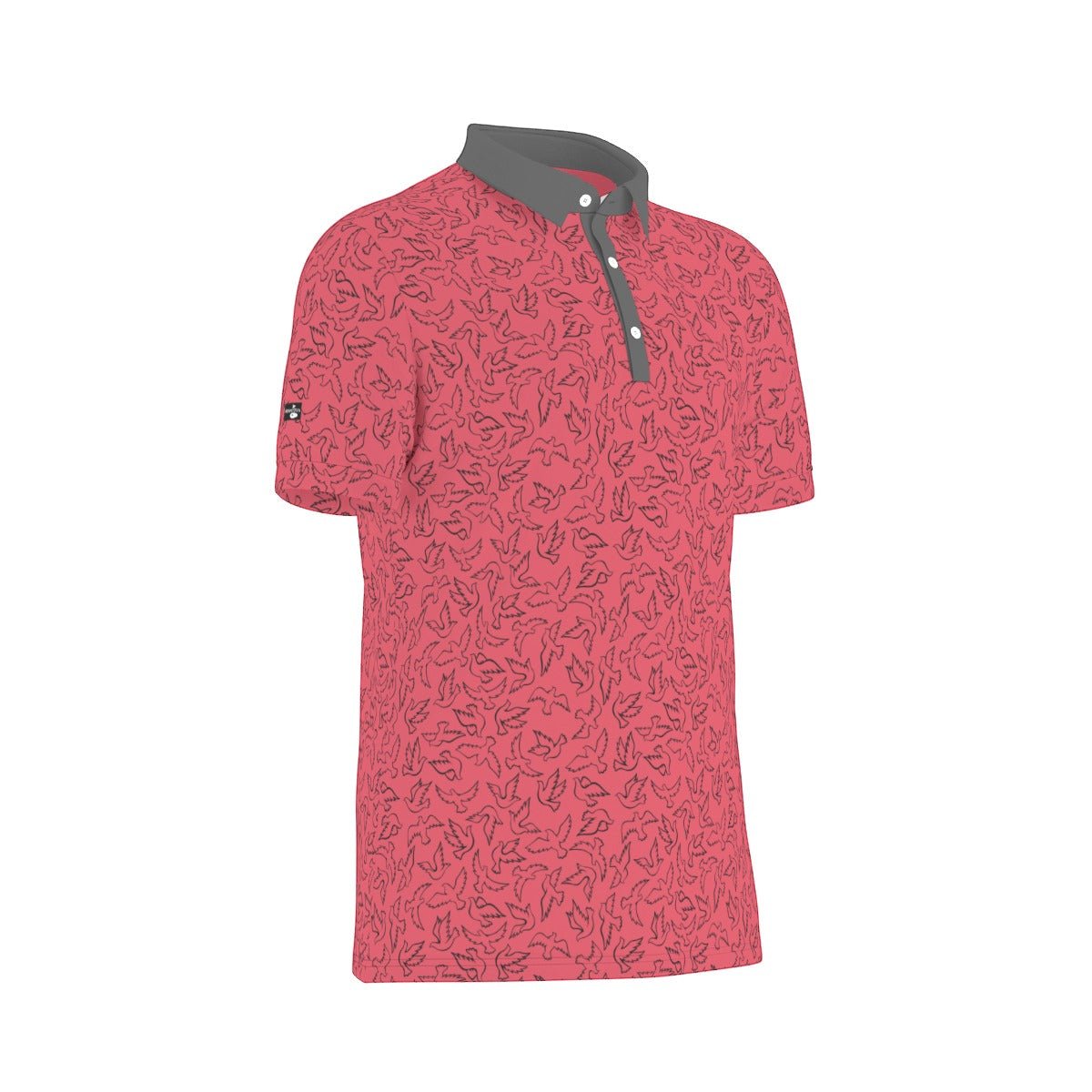Birdie Time Red Golf Polo