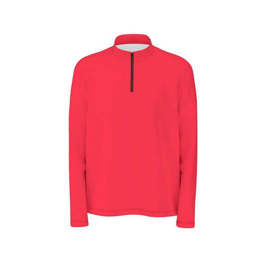 Red Quarter Zip Pullover