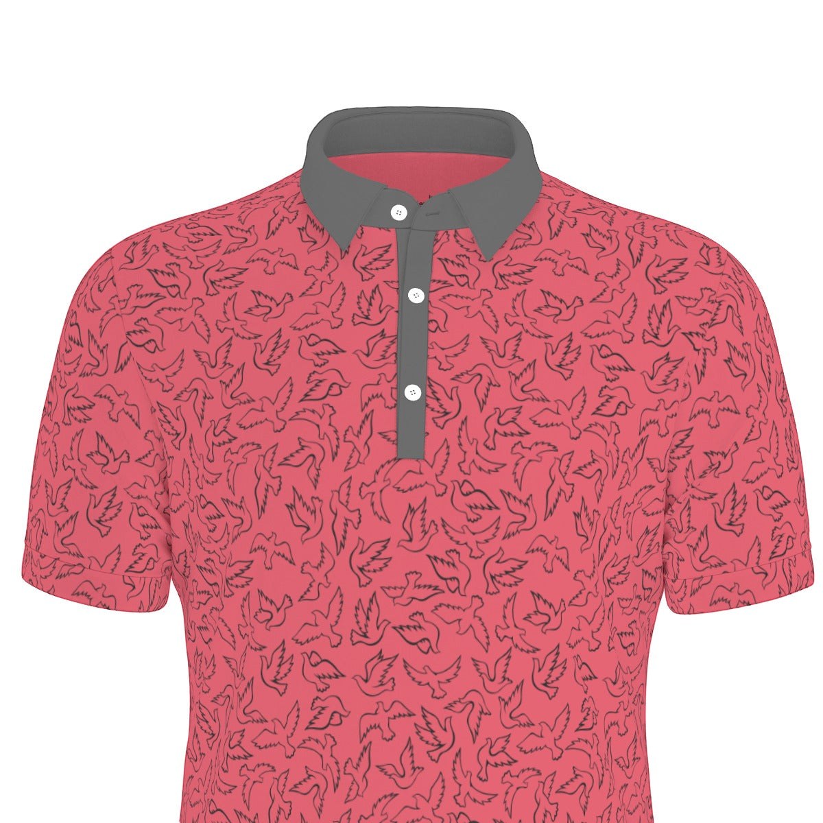 Birdie Time Red Golf Polo