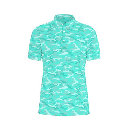 Aqua Camo Golf Polo